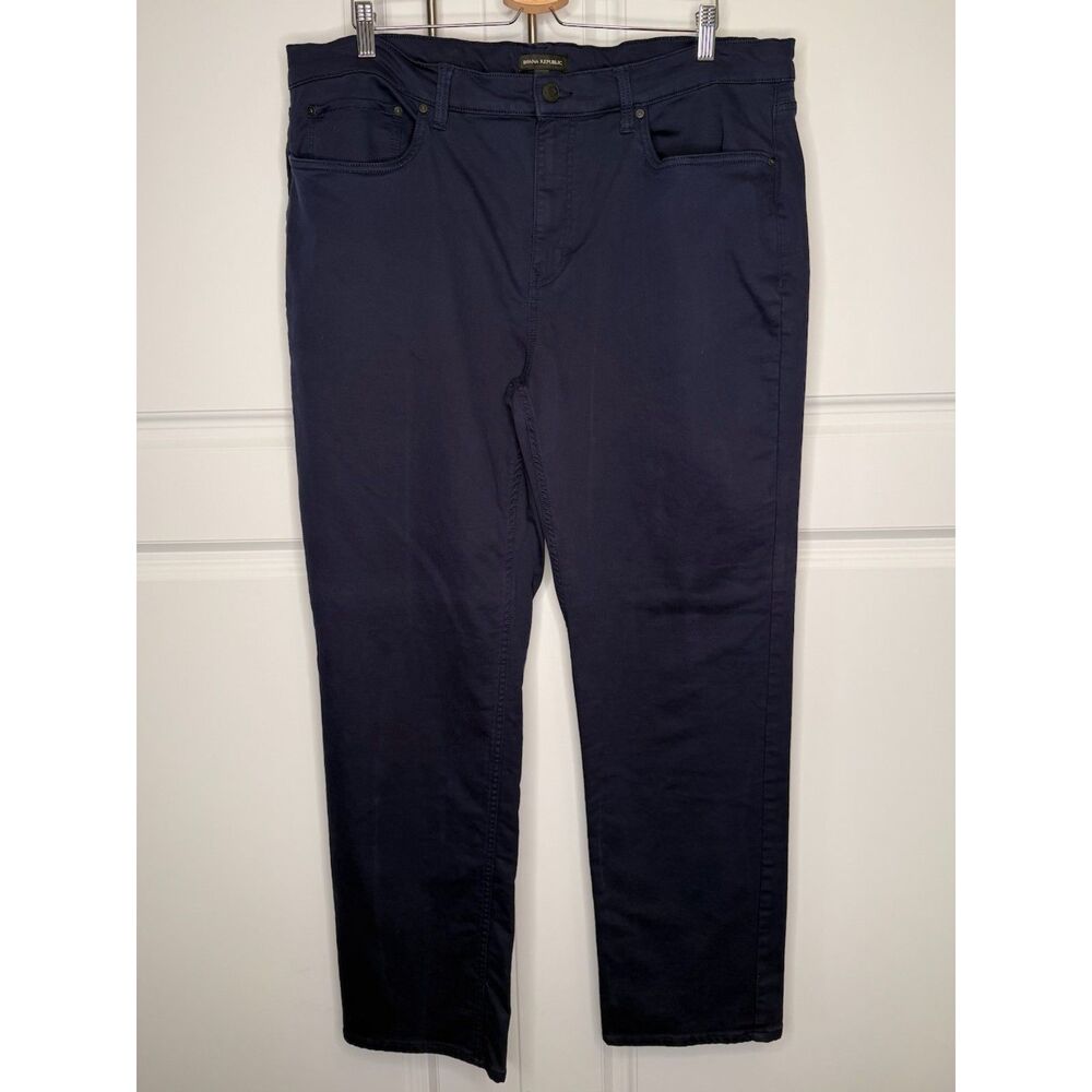 Banana Republic Mens 40x32 Navy Straight Stretch Pants 5 Pocket Casual Travel
